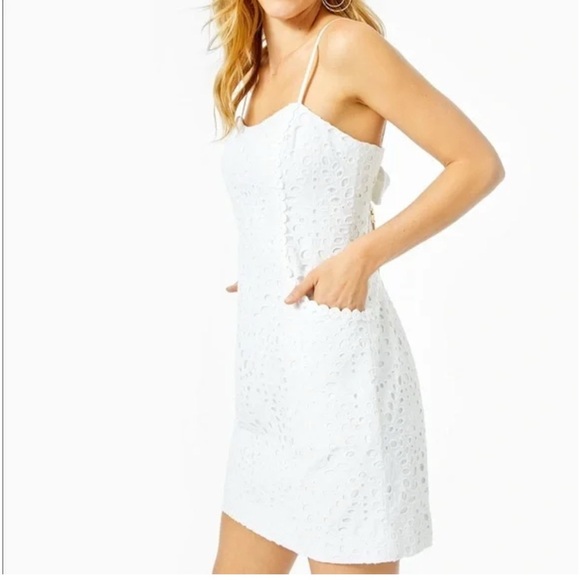 Lilly Pulitzer Shelli Eyelet Dress Size 16 - Picture 4 of 11